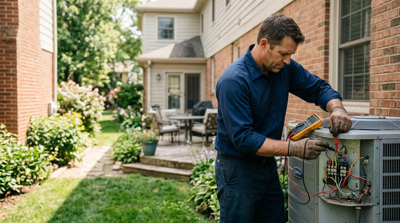 HVAC technician working near Andover, IA